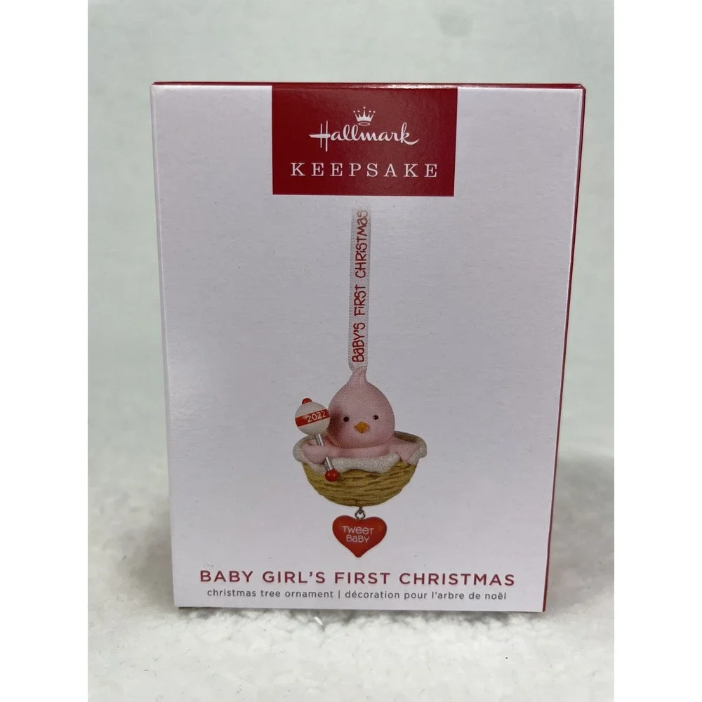 Hallmark Keepsake Baby Girl's First Christmas 2022 Ornament NIB